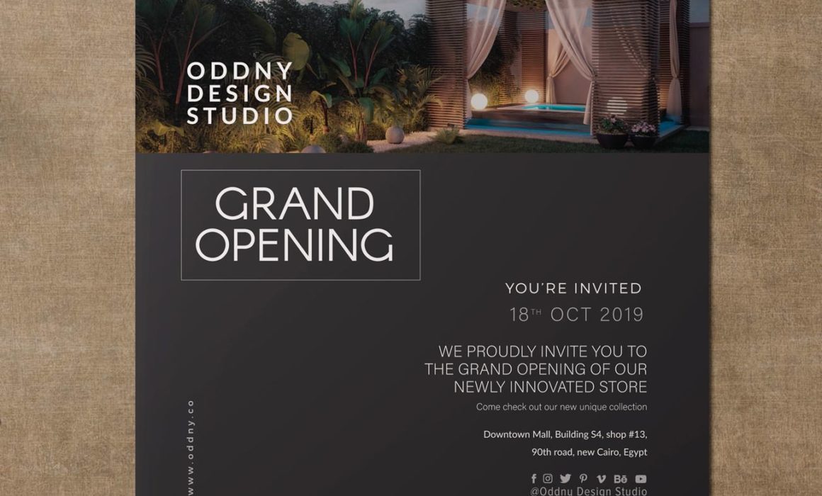 GRAND OPENING INVITATION - ODDNY DESIGN STUDIO-Tact Studios