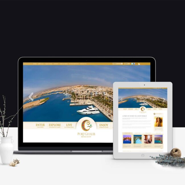 PORT GHALIB RESORTS WEBSITE-Tact Studios